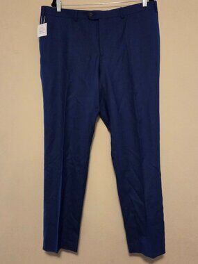 Indochino Dress Pants New With Tags Wool Blue Tailored Trousers 38x32